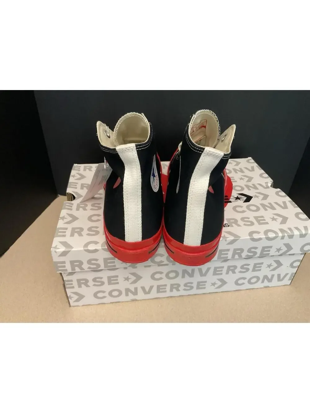 New! Mens Converse CDG Chuck Taylor All Star 70 Hi Comme des Garcons PLAY. SZ 12 - Picture 6 of 9